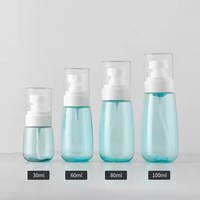 Bouteille à pompe de lotion en plastique portable et transparent 30ml 60ml 100ml bouteille de pulvérisateur de brume fine vide personnalisée pour cosmétiques