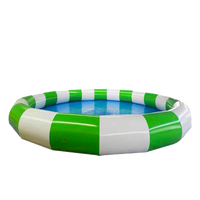 Piscine gonflable en PVC écologique multicolore de 8 m pour jeux aquatiques commerciaux d'été en plein air