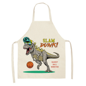 Cute Dinosaur <b>Kitchen</b> Apron Sleeveless Waterproof Cartoon Print Antifouling Private <b>Label</b> for Kids and Adults Daily Use - Product Image 2