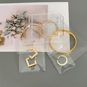 Emballage en plastique recyclable transparent givré pour réception de bijoux en PVC personnalisé emballage en gros sac pochette avec fermeture éclair - Product Image 1