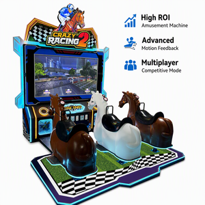 Simulatore di Corse di Cavalli per 3 Giocatori Lotto, Bestseller |   Gioco Arcade Crazy Racing 2 da 75 Pollici con Inserimento Monete e Presa Universale - Product Image 5