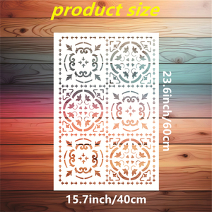 15.7x23.6 inch thiết kế lớn Mandala <span class=keywords><strong>Stencil</strong></span> tái sử dụng sơn mẫu cho DIY tường, ngoài trời trang trí trong nhà - Product Image 2