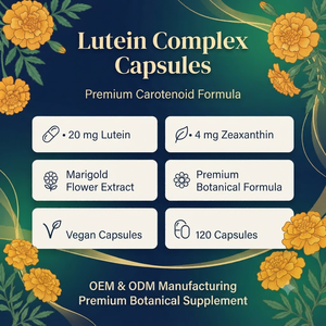 Cápsulas de Luteína Compleja con Arándano y Astaxantina OEM ODM, 120 Unidades, Marca Privada - Product Image 3