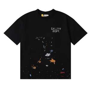 Camiseta de manga corta con estampado floral de letras y castillo para parejas, estilo casual, para verano, CASABLAN - Product Image 3