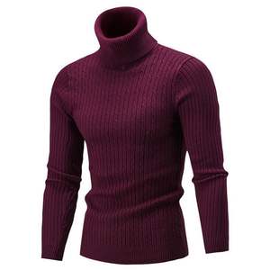 Warm Jumper Slim Fit Casual Sweater <b>Men</b> Knitted Pullovers Rollneck Autumn Winter <b>Mens</b> <b>Turtleneck</b> Sweater - Product Image 3