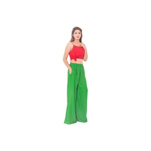Pantalon palazzo en rayonne pour femmes et filles, style décontracté, taille haute élastique, tissu respirant, idéal pour l'été - Product Image 2