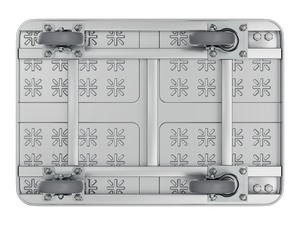 सस्ती 200 किलोग्राम (400 एलबीएस) भार क्षमता चांदी स्टील ट्रॉली, लंबी सेवा जीवन के लिए प्रबलित प्रमुख भागों के साथ - Product Image 4