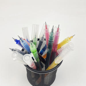 Wholesale Custom Cheap Liquid Roller <b>Pen</b> 0.5 mm Black <b>Blue</b> Red Pink Orange Green Purple Roller Gel <b>Pen</b> - Product Image 4