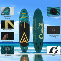 En stock planches de sup gonflables planches à pagaie planche à pagaie debout jeu d'eau surf accessoires standard Isup
