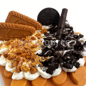 Décorations en plastique PU écologiques à motif cœur pour gaufres, desserts, crèmes, biscuits, présentation en café et photographie culinaire - Product Image 3