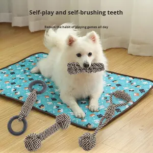 Jouet à mâcher en corde <span class=keywords><strong>de</strong></span> coton pour chien, nettoyage dentaire, durable, anti-ennui - Product Image 3