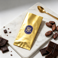 Sachet d'emballage alimentaire personnalisé en plastique pour barres protéinées, chocolat et noix, emballage de barres énergétiques au chocolat de qualité alimentaire