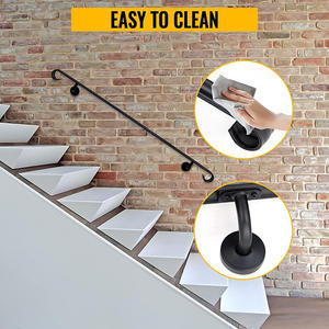 Main courante murale en acier inoxydable - Design moderne Sécurité des escaliers Antidérapant et résistant à la rouille Montage <span class=keywords><strong>mural</strong></span> Convient à 4-5 marches - Product Image 5