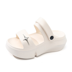 Sandalias de Verano para Mujer, Suela Gruesa Antideslizante, EVA, Punta Abierta, Zapatos de Camping, Color Blanco, Negro, Rosa, Arena - Product Image 5
