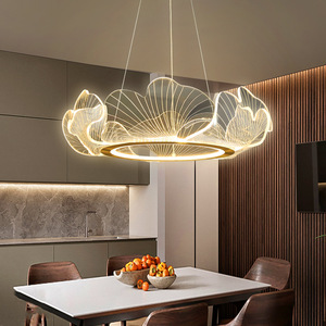 Lotus <b>Leaf</b> Chandelier Postmodern Italian Luxury Style for Tea Room Dining Room Master Bedroom Study Postmodern Pendant <b>Light</b> - Product Image 2