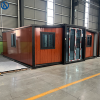 Vente en gros de maisons préfabriquées en conteneurs extensibles de 20 pieds, 30 pieds et 40 pieds, structure en acier, bâtiment préfabriqué, maison mobile, maison modulaire