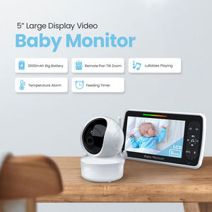Moniteur Bébé Vidéo 5 Pouces avec Caméra, Vision Nocturne Infrarouge, Audio Bidirectionnel, Mode ÉCO, Batterie 3000 mAh et Rotation à 355 Degrés - Product Image 4