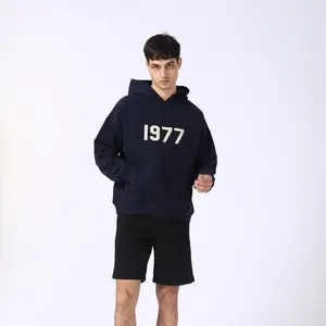 Grosir hoodie Dan kaus bercetak pria kualitas tinggi mode kustom trendi ukuran besar