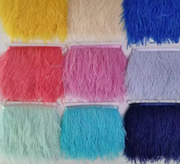 Vente en gros de dentelle de plumes d'autruche durable de 10 à 15cm pour robes et sacs à main Garnitures et franges en plumes d'autruche moelleuses de 10 à 15cm