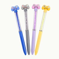 Stylo bille en plastique O&Q de luxe, tendance, promotionnel, avec logo personnalisé, motif animal, 0,7 mm, 19,2 cm, laminé, nouveauté pour enfants