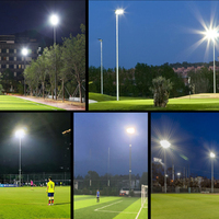 Projecteurs solaires pour terrain de football, éclairage de terrain de sport, éclairage à mât haut, module LED, angle de faisceau étroit, lampe de projecteur