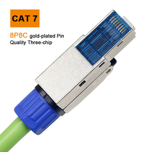 8P8C <span class=keywords><strong>RJ45</strong></span> Nam/Nữ Cat6 cat6A CAT7 cat8 che chắn Modular Mạng toolless cắm ABS nhà ở 10A đánh giá cho giải trí gia đình - Product Image 2