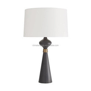Lampe de bureau Art Déco moderne en laiton antique et marbre |   Éclairage design élégant pour hôtel, café et espace de travail ouvert - Product Image 6