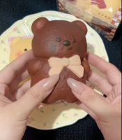 Bonbons Zoey Bear en forme de nourriture, jouet anti-stress à presser, en mousse PU, à remontée lente, souple, à collectionner