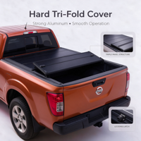 Couverture rigide pour benne de camion, couverture rigide pliable pour benne, Nissan Frontier 2005-2021, Jeep Gladiator 2020-2024, Ford F-250, Ram 1500, 5 pieds, 6,5 pieds