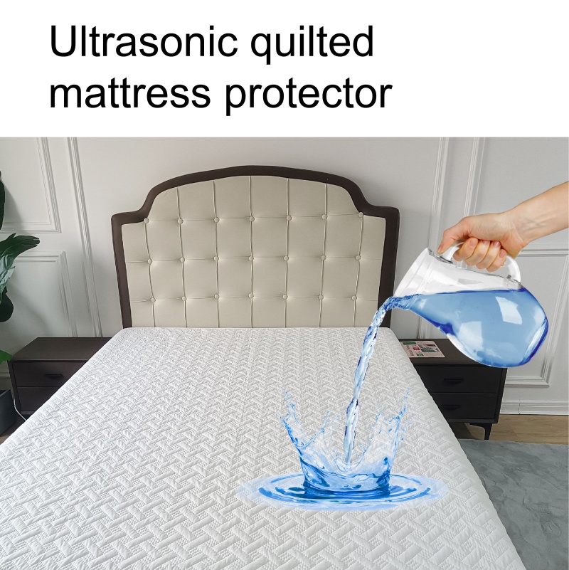 Ultrasonic quilted mattress protector