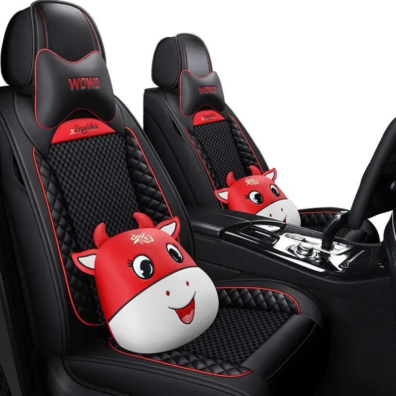 Factory Price Full Set Luxury Pu Breathable Leather Customized Universal Car Seats Cover