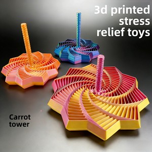 Jouet créatif d'impression 3D, Illusion visuelle de carotte anti-stress, Tour spirale pliable super tendance, Production d'usine chinoise - Product Image 6