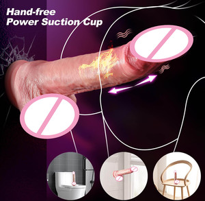 Consoladores Anales de silicona realista suave, clítoris, punto G, estimulación vaginal, Control remoto, calefacción, consolador de empuje, vibrador para mujeres - Product Image 5