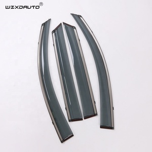 Déflecteurs de vitres de porte de voiture WZXD avec bande en acier 3D pour 2015 2016 - Product Image 6