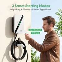 Chargeur EV domestique 7 kW Plug & Play avec application 4G+BT, IP55/IP65, ABS V0, certifié CE/TUV, chargeur EV 7 kW Type 2