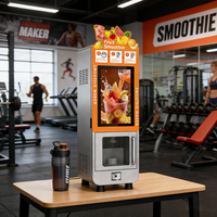 Máquina Expendedora de Smoothies con Pantalla Táctil, Sistema de Refrigeración, Garantía de 2 Años, Acero Inoxidable, FCC CE, para Pequeñas Empresas, de Sobremesa, Sin Personal