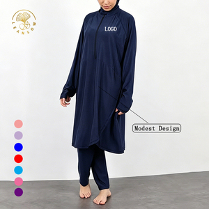 Burkini Modeste pour Femme, Tenue de Sport Hijab, Ensemble de Vêtements Islamiques Grande Taille, Protection UV, Séchage Rapide, Vêtements Musulmans Islamiques - Product Image 1