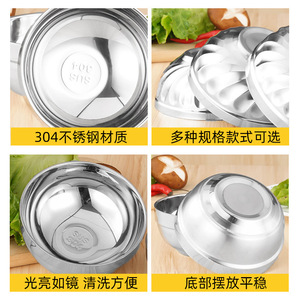 Tazón de Acero Inoxidable de Doble Pared 304 Aislado para Uso en Hoteles y Hogares, Color Sólido - Product Image 2