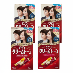 Bigen 5G Color acetosella scura Color crema 4 pezzi Set 100ml colore permanente dei capelli per la cura dei capelli - Product Image 1