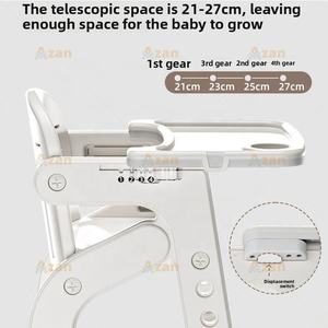 Chaise haute convertible pour enfants avec plateau à 2 niveaux, réglable, pour bébés et tout-petits - Product Image 3