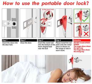 All'ingrosso ultime serrature di sicurezza del <span class=keywords><strong>lucchetto</strong></span> antifurto della serratura di sicurezza della <span class=keywords><strong>porta</strong></span> portatile - Product Image 2