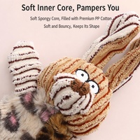 Jouet pour chien en peluche froissée, couineur, doux, en forme de lapin ou de souris, avec papier froissé, jouet à mâcher pour chiot, vente en gros, stock disponible, personnalisation OEM