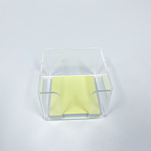 Yun Zhuo <b>Acrylic</b> Transparent <b>Storage</b> Box Square Office Organizer For Memo And Document Display Minimalist Design - Product Image 1