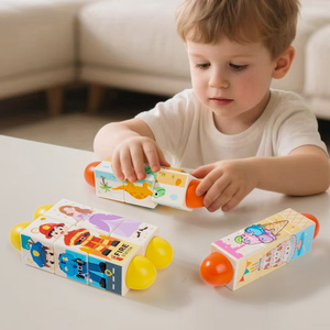 Puzzle rotatif Montessori, blocs de construction torsadés, cubes, développement de la <span class=keywords><strong>motricité</strong></span> fine, jouets éducatifs pour enfants garçons et filles - Product Image 3