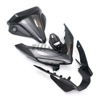 Convient pour Yamaha Mt-03 2021-2023 ; Cache de protection de phare avec motif en fibre de carbone et carénage avant de moto