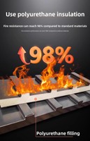 Panneaux muraux sandwich en aluminium isolés en PU, résistants aux intempéries, longue durée de vie, pour hôtels, usines, entrepôts frigorifiques