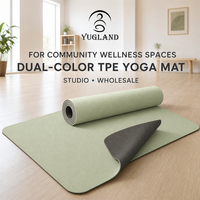 Tapete de Yoga Yugaland Alignment Line TPE Antideslizante para Principiantes, Yoga, Pilates, Ejercicio en Casa, Venta al Por Mayor de Fábrica