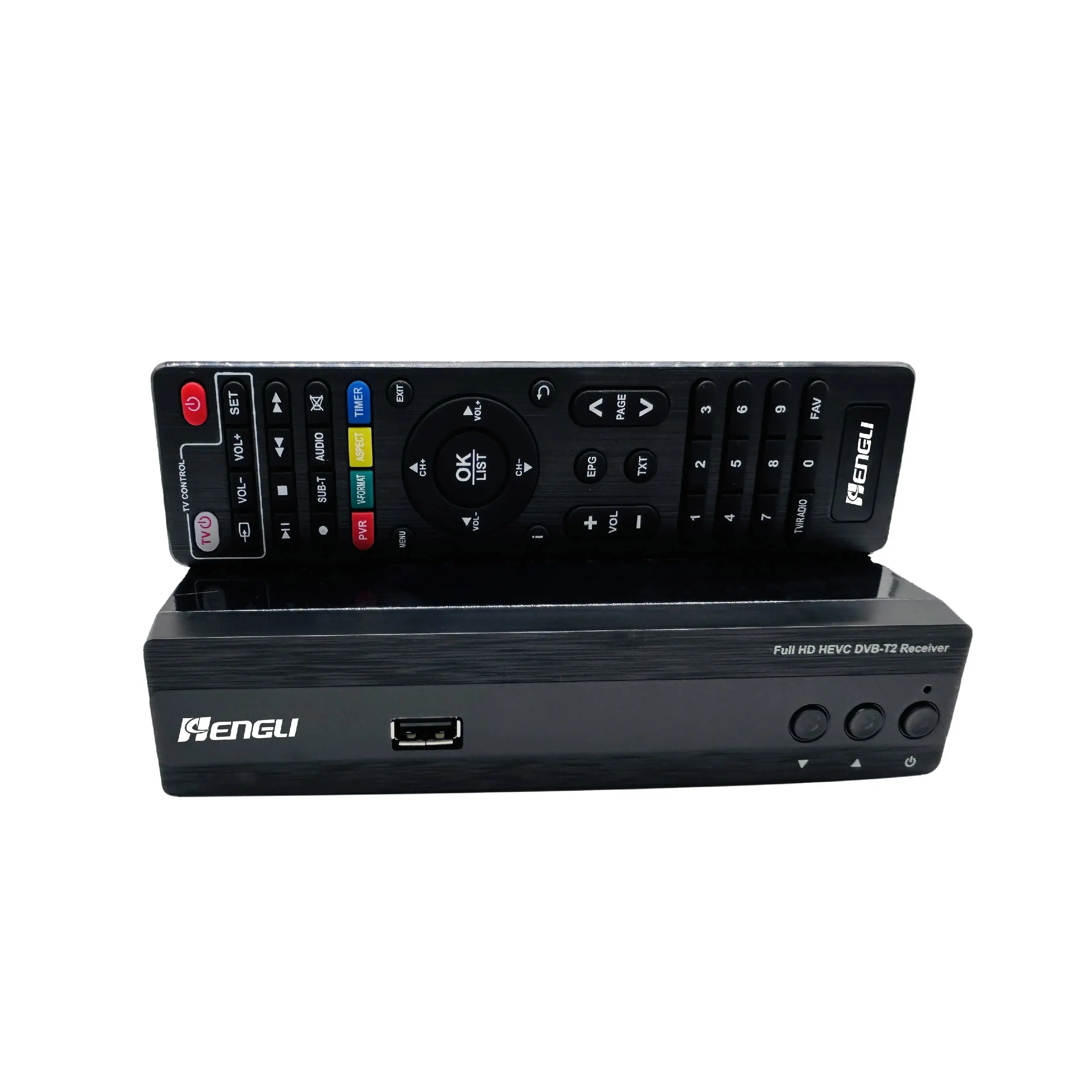 2023 Promotion Stock Moq 100 Pcs Digital Tv Receiver DVBT2 Set Top Box Receiver Tuner DVB T2 Set-top Box