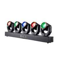 Barre de lumière laser à 5 têtes mobiles pour KTV, scène de fête, performance de mariage, RGB DMX512, projecteurs laser à tête mobile