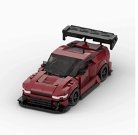 MOC City Famous 302 Red Sports Super Racing Car Model 1:35 Scale Plastic DIY Assembly Bricks Building Blocks Sets for Unisex